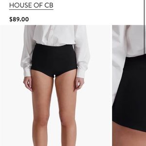 House of CB Tahni Back Zip High Waist Shorts Size S